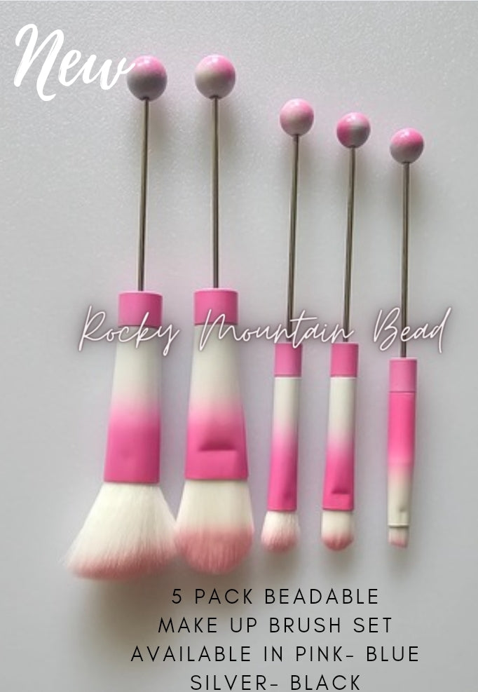 5 pack beadable makeup brush sets