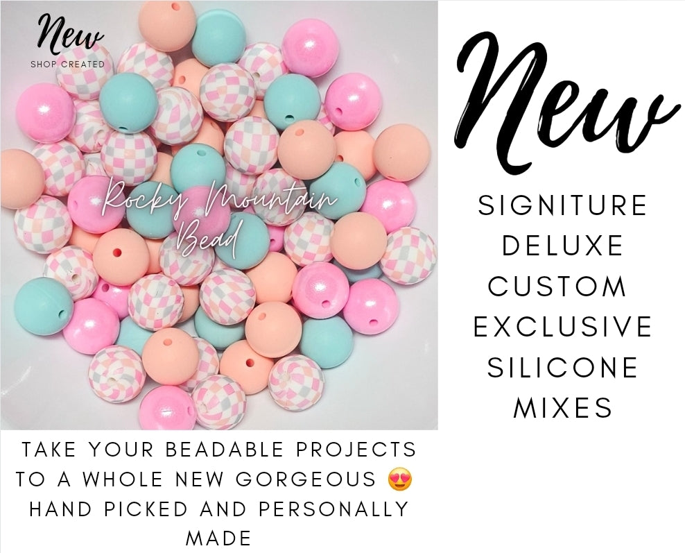 New  custom shop mix boho checker DELUXE 15mm silicone mix