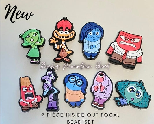 New emotions character focals silicone bead 9 count set