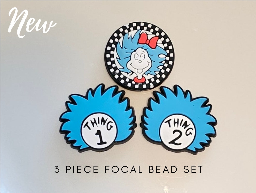 New character focals silicone bead set 3 count