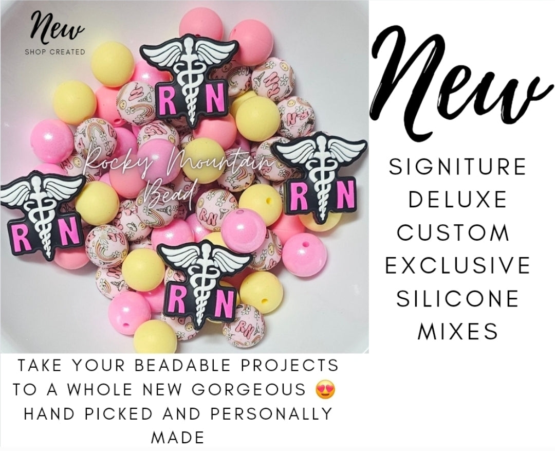 New custom shop mix NURSE opals DELUXE 15mm silicone mix