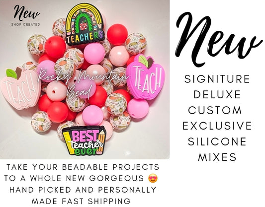 New custom shop mix teacher opals DELUXE 15mm silicone mix