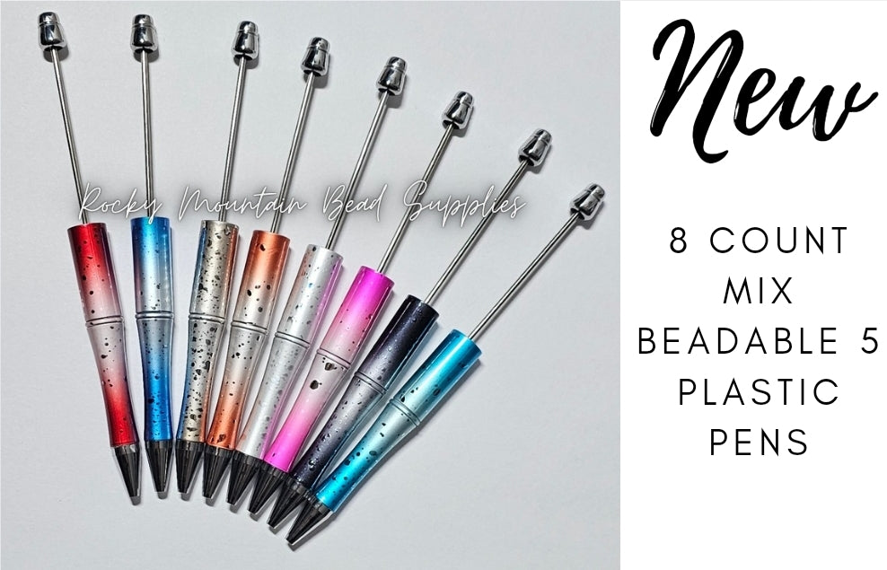 New 8 count ombre gardiant plastic beadable pens