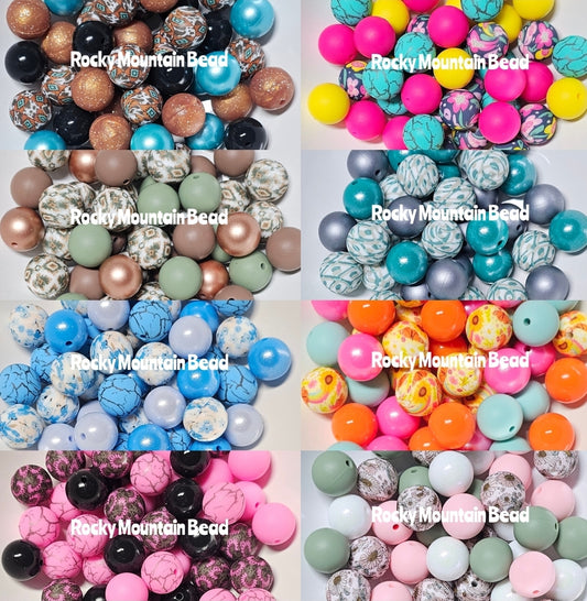 New shop created silicone bead mix 25 count