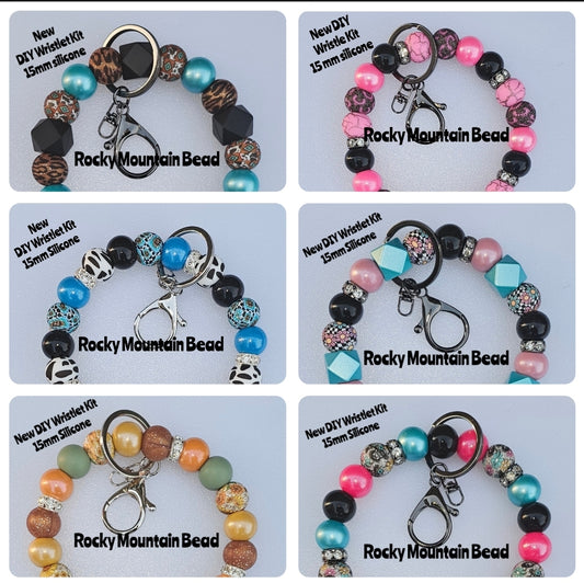 New DIY beadable wristlet kits- Ours includes everything you need includes cord clip and cute package so great for gifting 🎁