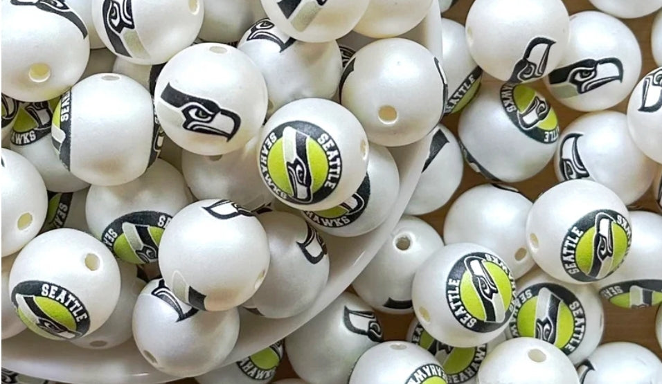 New 4 count 16mm football- sports acrylics - limited edition while supplies last. 32 teams