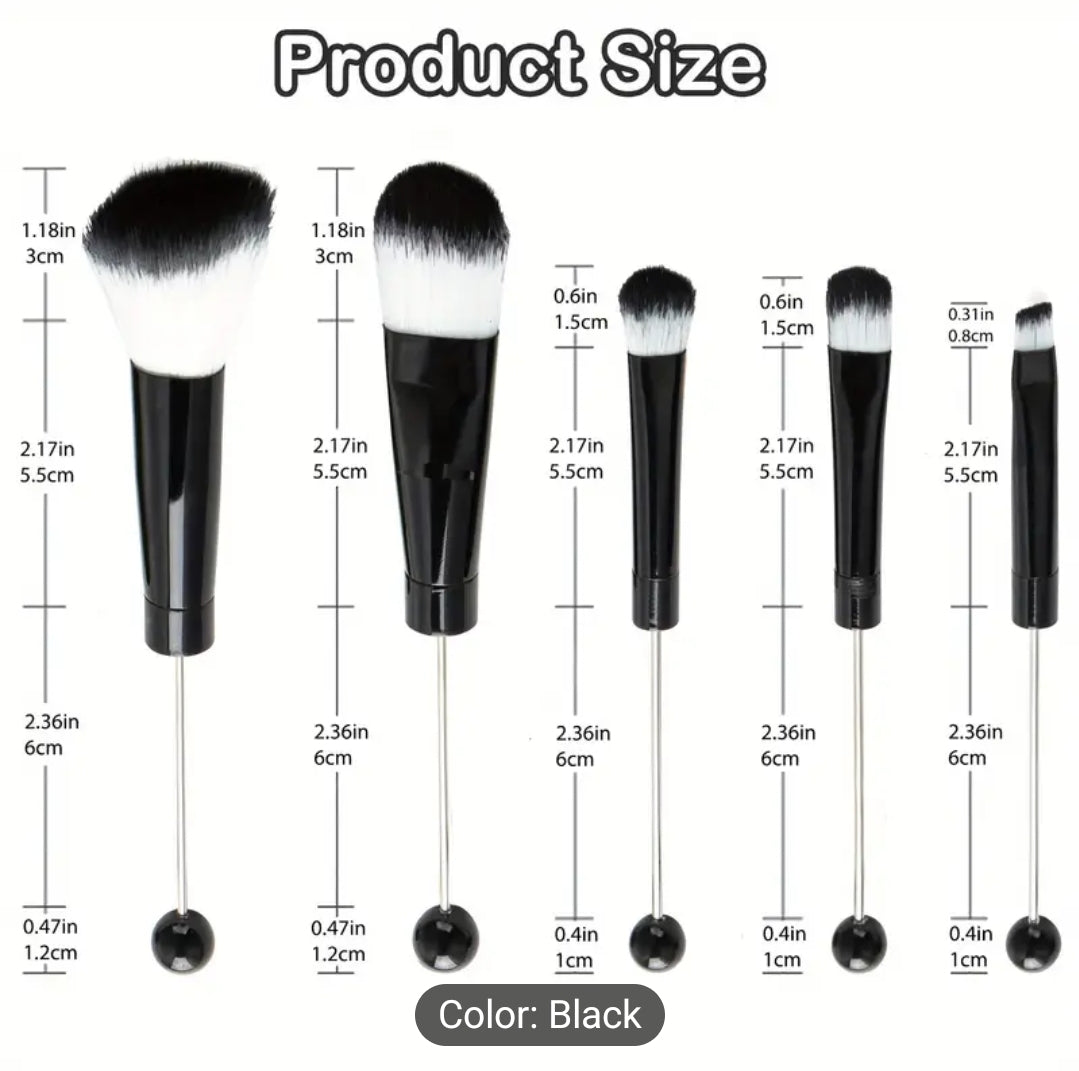 1 count beadable printed make up brushes