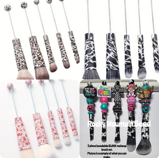 1 count beadable printed make up brushes