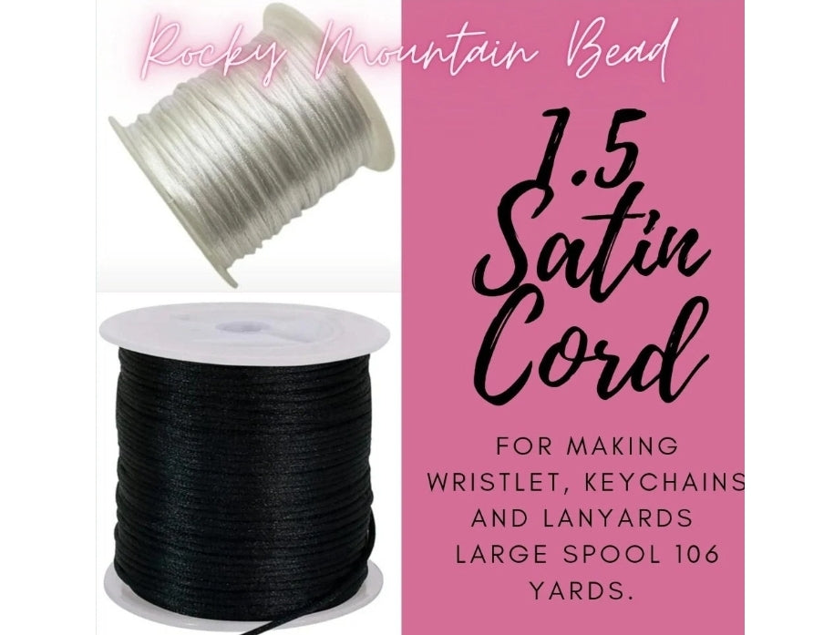 Large spool 1.5 satin cord