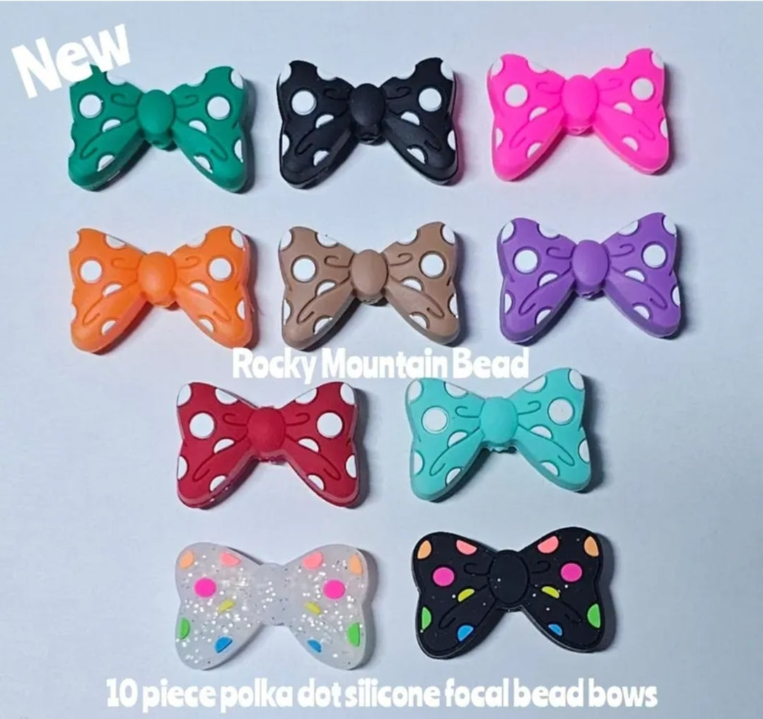 New November silicone bows set 10 count