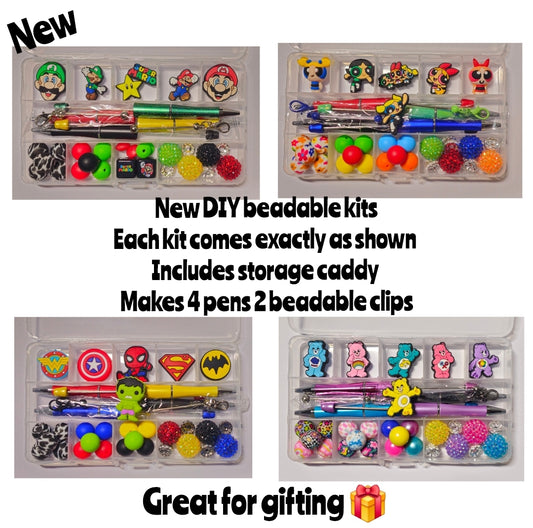 New character beadable kit includes caddy