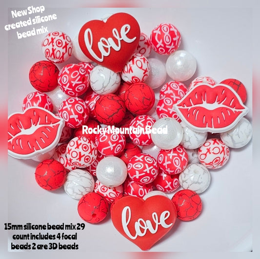 New valentines DELUXE 15mm silicone mix 29 count