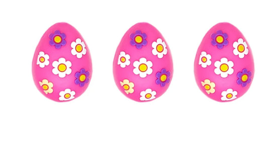 1 count pink 3D easter egg focal bead