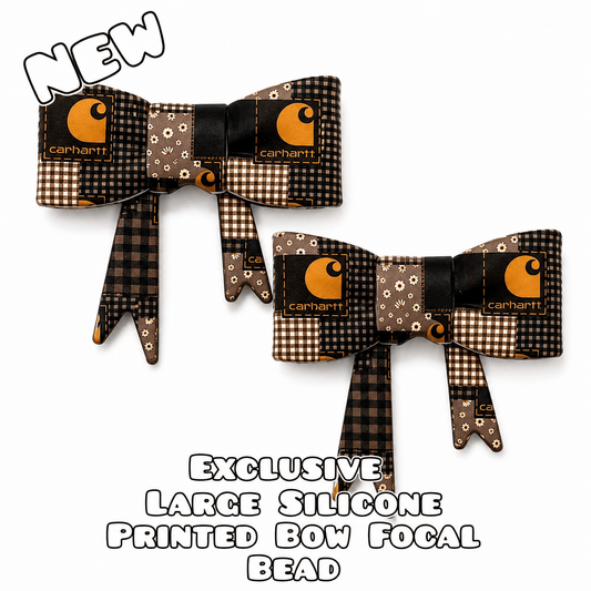 1 Count New Release Silicone Focal Bead Bow Exclusive