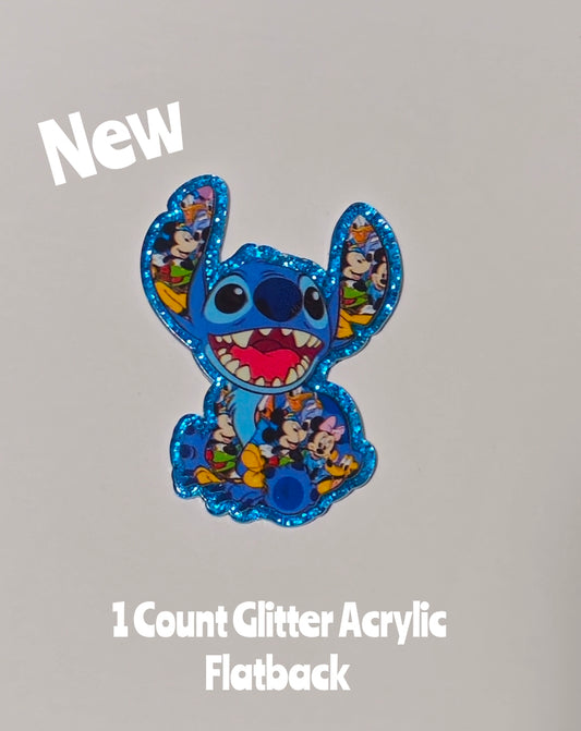 New 1 Count Glitter Acrylic Flatback Stitch