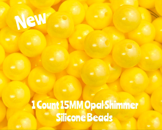 New 15mm 1 Count DIY Silicone Solid OPAL Light Custard Yellow Craft Supplies & ACCESSORIES