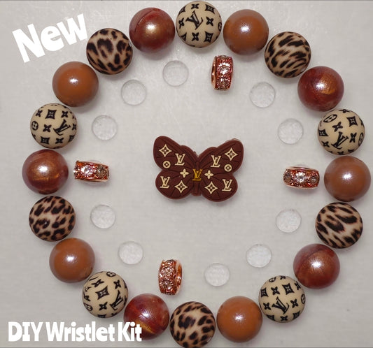 New 1 Count DIY Deluxe Beadable Wristlet Kit- Luxury Beadable Accessories