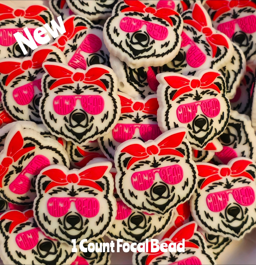 Clearance Mama Bear Focal Beads 1 Count DIY Bead Supplies