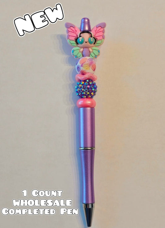 Wholesale Beadable Pens 1 Count Completed Pen Butterfly 3D
