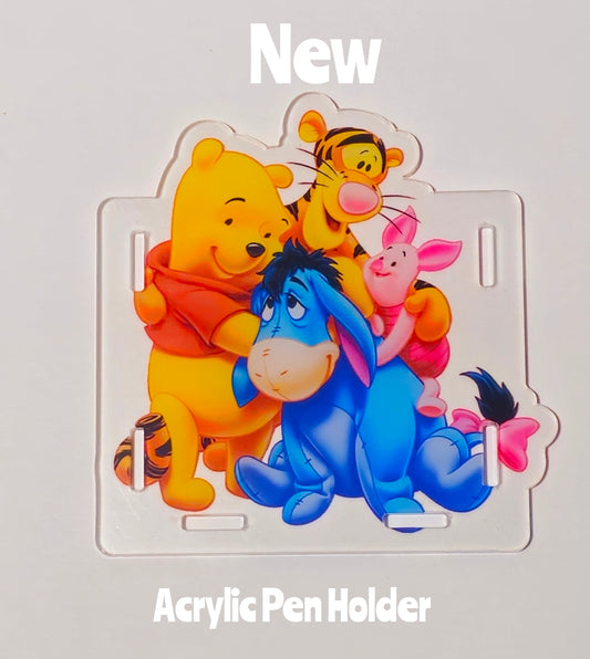 NEW Acrylic Pen Holder Box 1 Count Pooh Bear. Read description for directions and special handling.