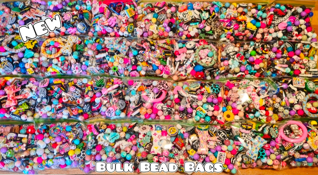 New Bulk Mystery Silicone & Acrylic Bead BAGS Special BUY While Supplies Last. New March & April 2026