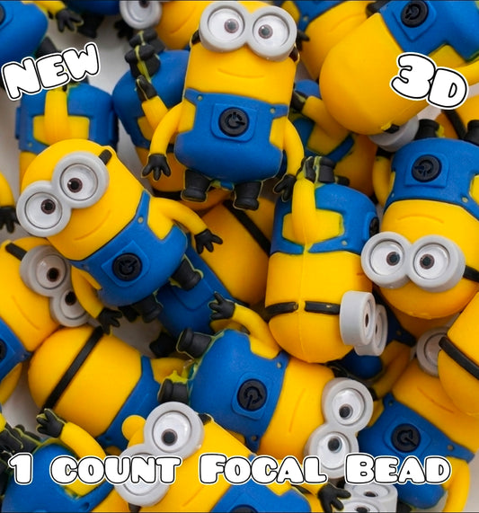 New 1 Count Focal Bead 3D Minions