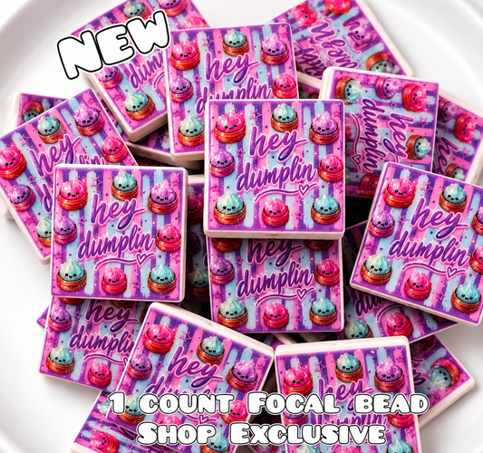 New 1 Count Focal Bead Exclusive Hey Dumpling