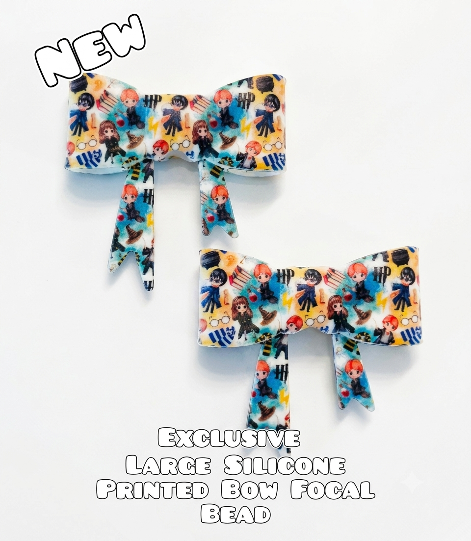1 Count New Release Silicone Focal Bead Bow Exclusive