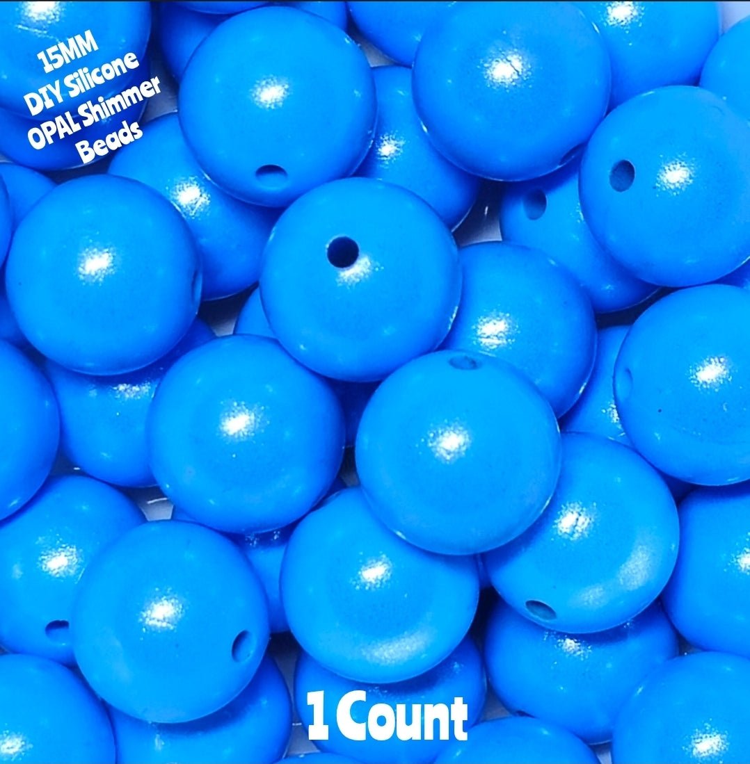 New 15mm 1 Count DIY Silicone Solid OPALS Cosmic Blue Count Craft Supplies & ACCESSORIES