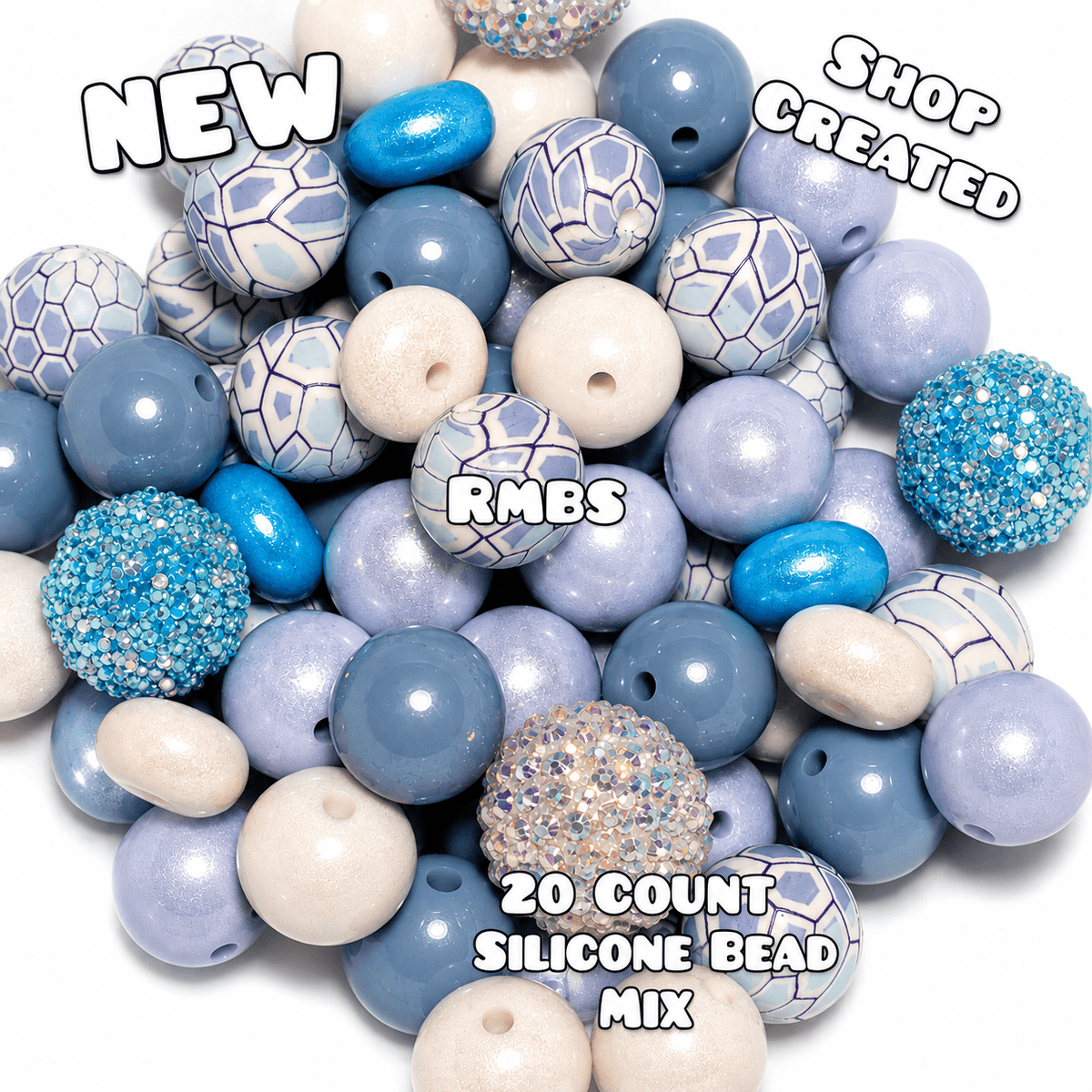 New Deluxe SILICONE Bead Mix 25 count. Shop Made