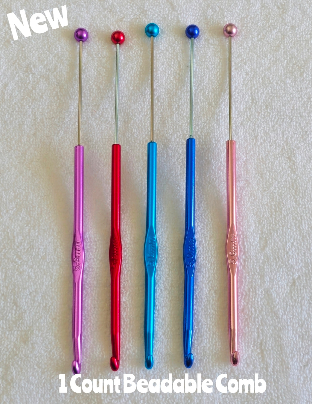 New 1 Count Beadable Crochet Hooks DIY Beadable Blanks