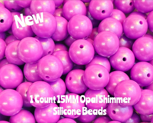 New 15mm 1 Count DIY Silicone Solid OPAL Lilac Orchid Purple Craft Supplies & ACCESSORIES