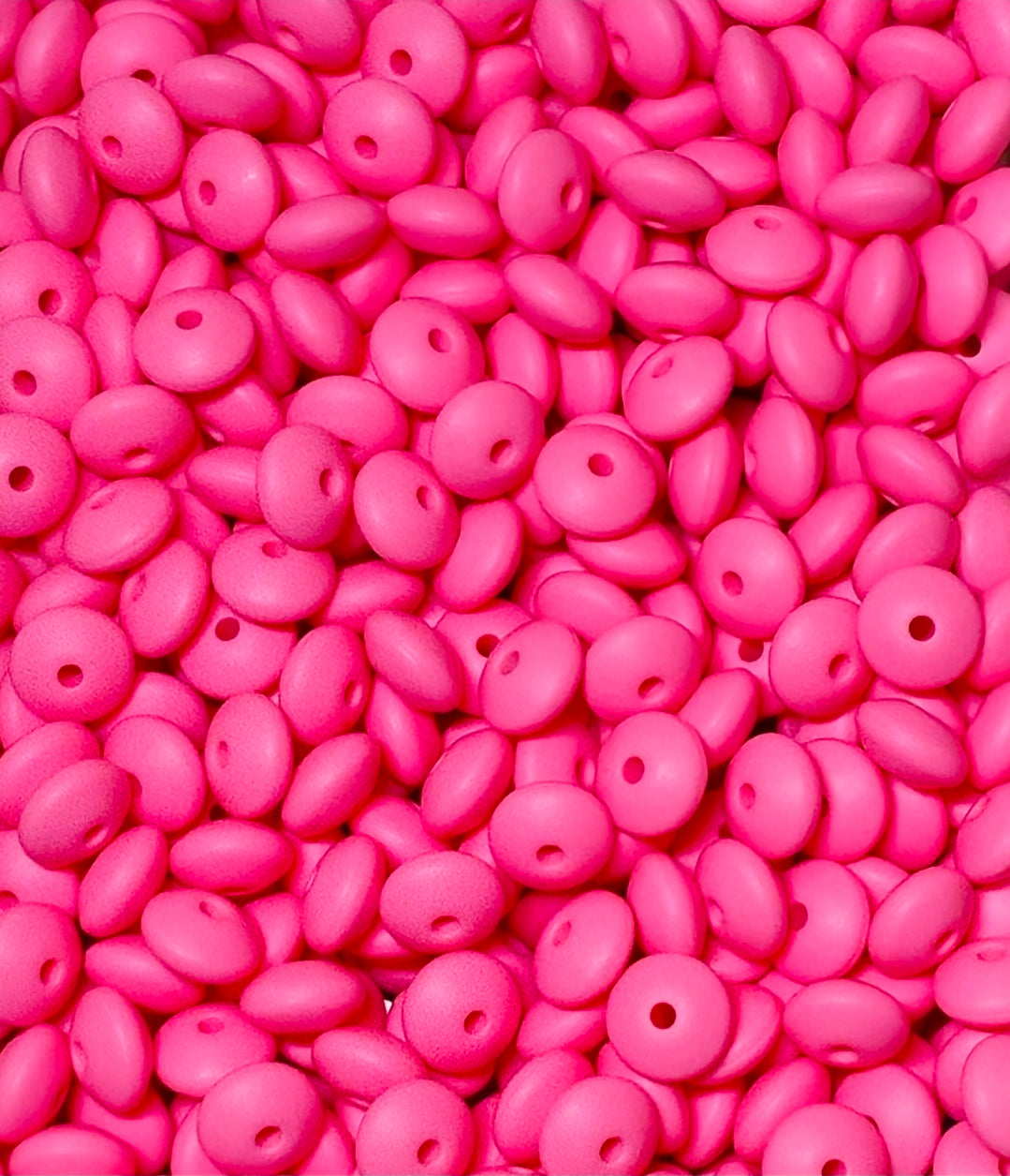 New 1 Count 12mm Silicone Solid Lentil Spacer Beads Craft Supplies Multiple Colors
