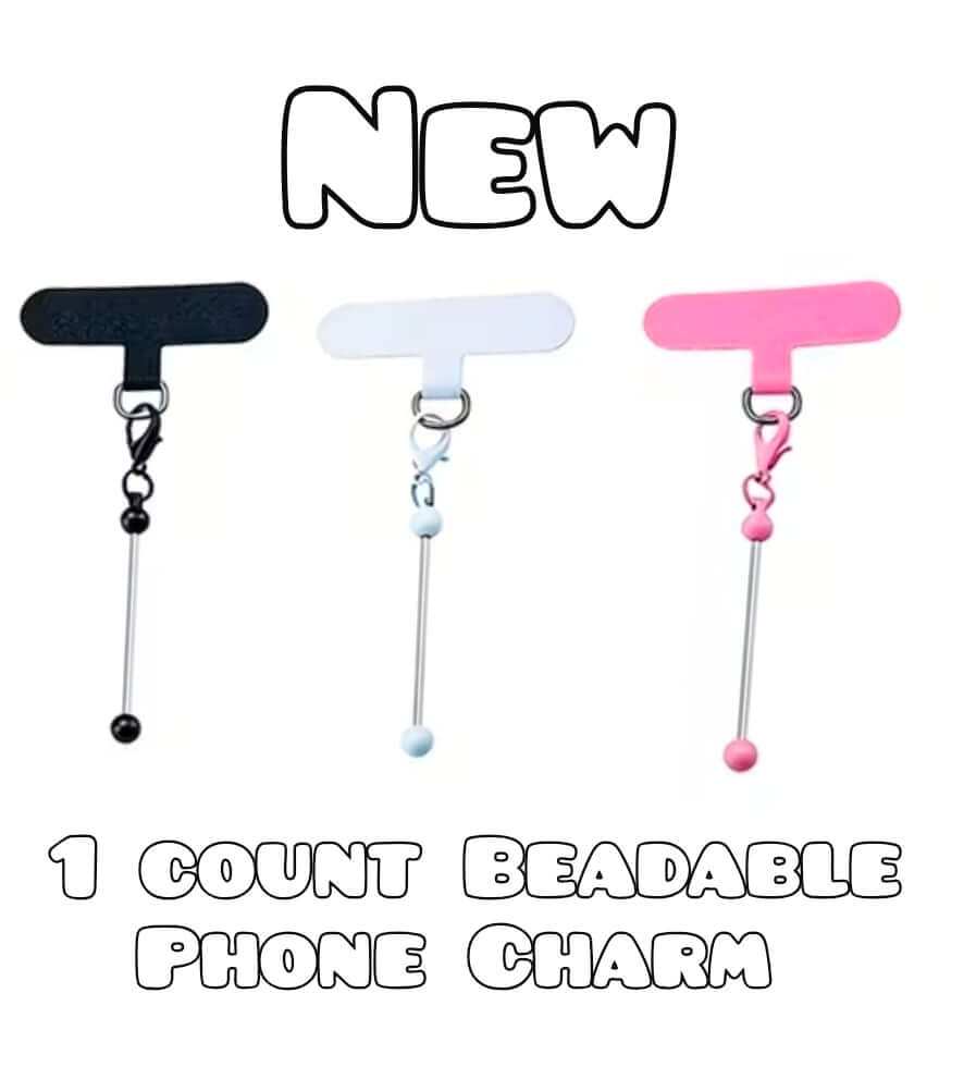 1 Count Beadable Phone Charm Blank