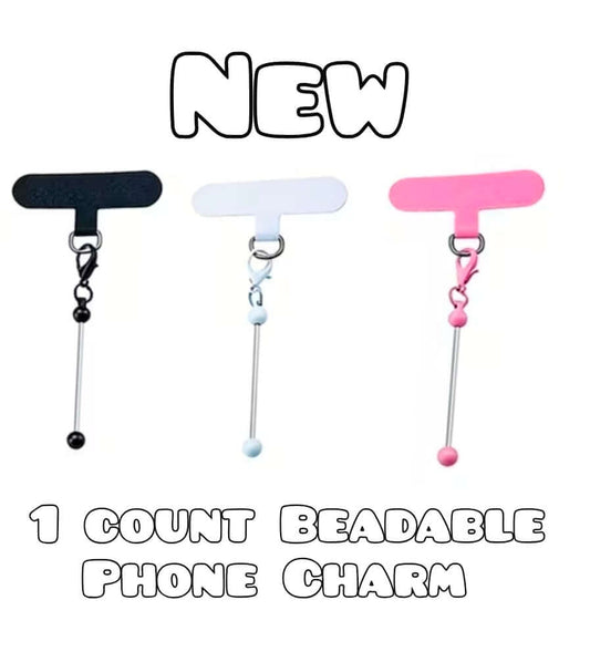 1 Count Beadable Phone Charm Blank