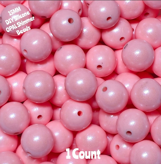 15mm DIY Silicone Solid OPALS Light Pink Count Craft Supplies & ACCESSORIES