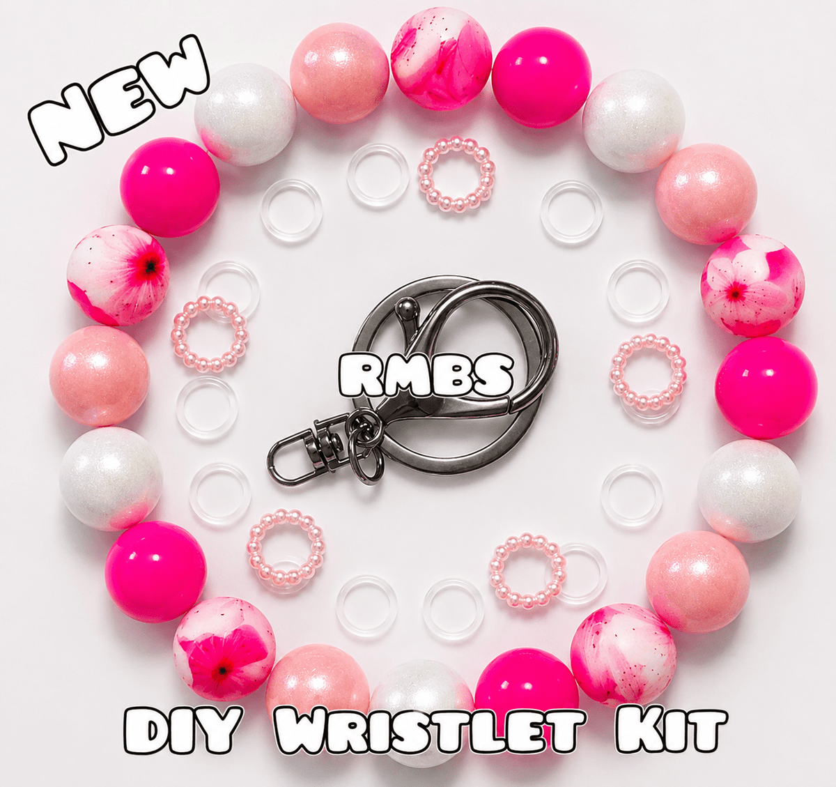 New 1 Count DIY Deluxe Beadable Wristlet Kit