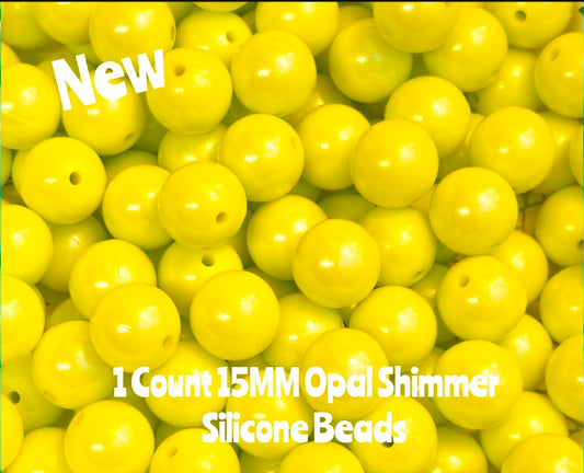 New 15mm 1 Count DIY Silicone Solid OPAL Electric Yellow Craft Supplies & ACCESSORIES