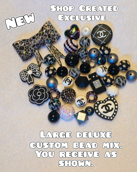 Deluxe Large Silicone & Acrylic Bead Mix Designer Luxury- Bows