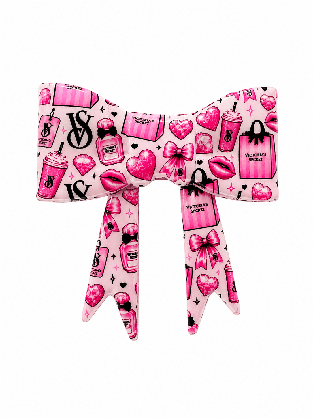 1 Count New Release Silicone Focal Bead Bow GLOSSY FINISH Exclusive Victoria Secret 2 options