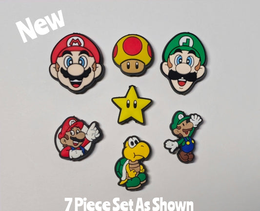 NEW Character DIY Focal Bead 7 Count Craft Supplies Mario