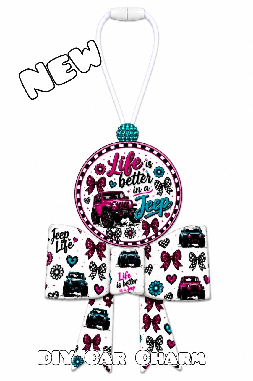 New 1 Count DIY Beadable Care CHARM Jeep