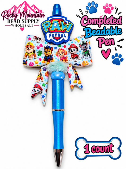 New 1 Count Completed Beadable Pen Exclusive Design Paw Patrol Wholesale