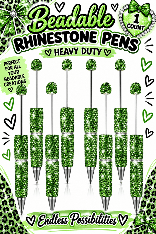 1 Count Beabable PEN Blanks Rhinestone Pen Green