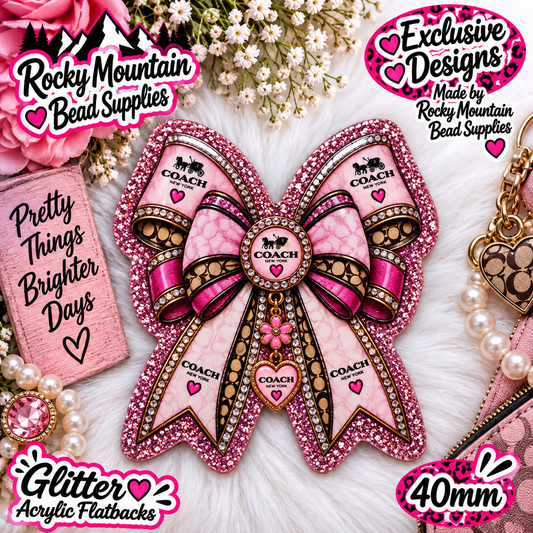 Shop Exclusive 1 Count Custom Exclusive Glitter Acrylic Flatback 40mm