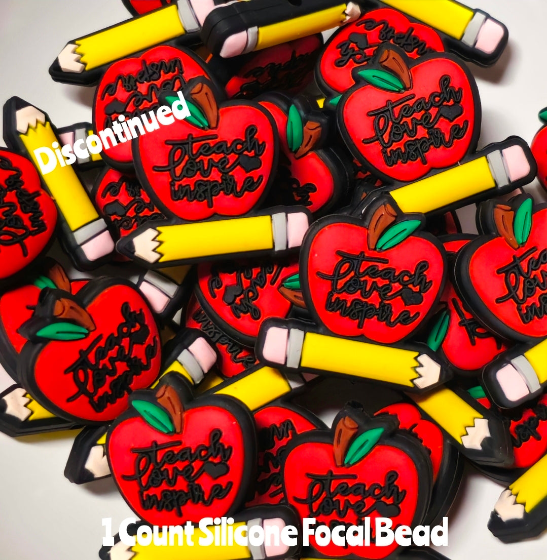 Clearance Teacher School Focal Beads 1 Count DIY Bead Supplies