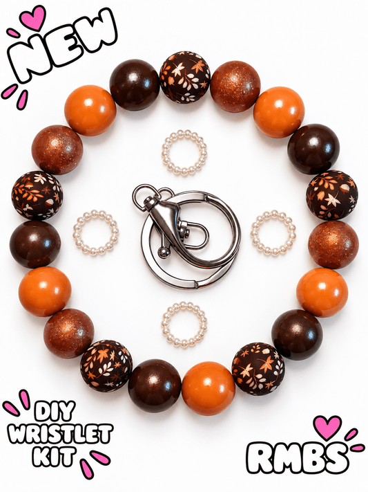 New 1 Count DIY Deluxe Beadable Wristlet Kit Fall