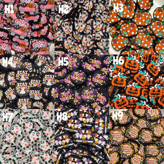 1 Count Beadable Focal Beads Fall Halloween Pumpkins. Charms For DIY Beadable Products Holes Are Vertical