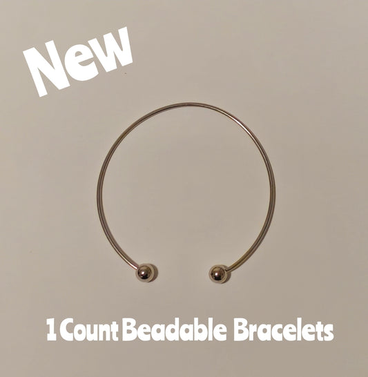 New 1 Count Beadable Bracelets