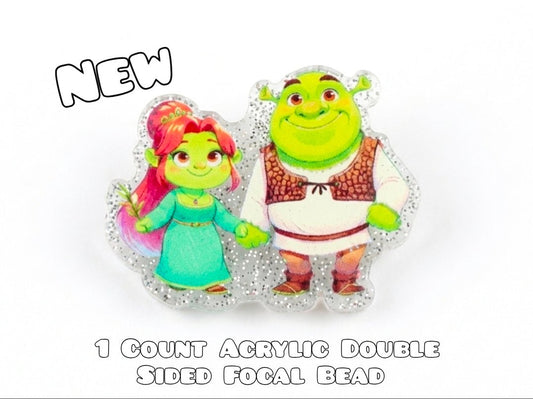Shrek ACRYLIC Focal Bead 1 COUNT Beadable Accessories